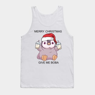 Christmas Cute Little Pengu wants Boba Tank Top